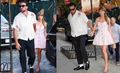 Taylor Swift holds hands with Travis Kelce in NYC while her ex escalates drama with shady public comments