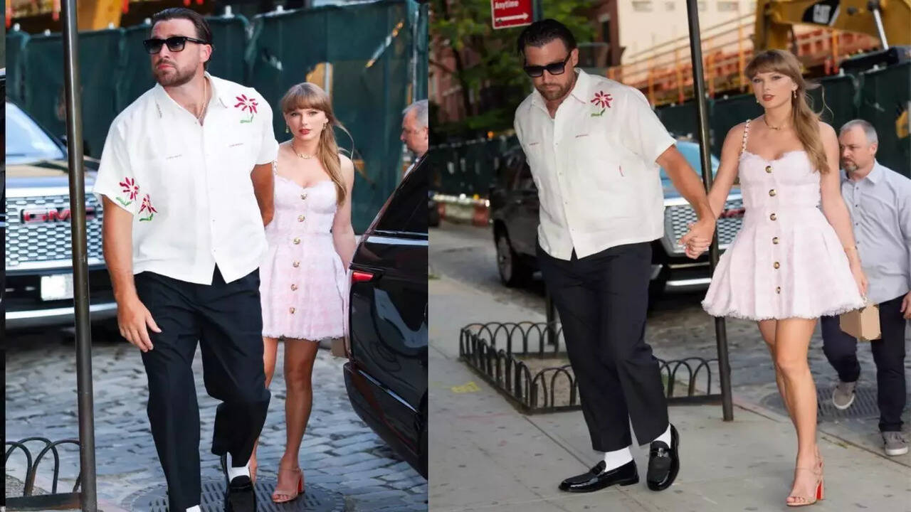Taylor Swift holds hands with Travis Kelce in NYC while her ex escalates  drama with shady public comments | NFL News - Times of India