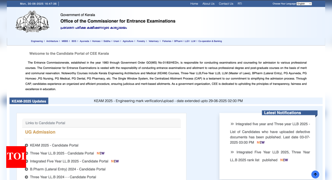 KEAM 2025 application correction window opens at cee.kerala.gov.in: Here’s how to make changes online