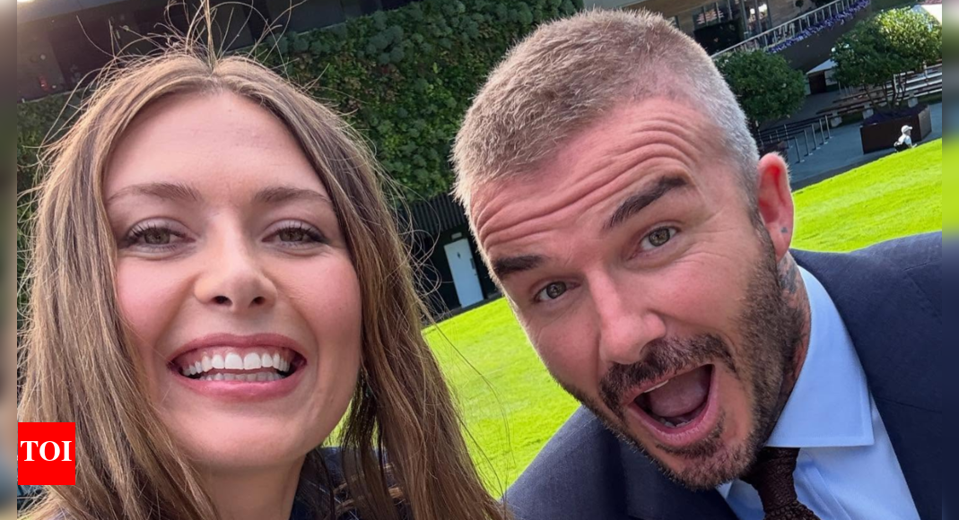 Watch: Sharapova, Beckham make surprising Wimbledon appearance; England cricketer also there