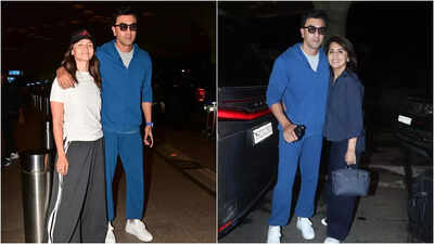 Ranbir Kapoor politely asks paps to turn off cameras while picking up daughter Raha at airport; Alia Bhatt, Neetu Kapoor join him for family getaway