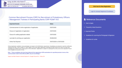  Registration starts for 5208 posts at ibps.in, check direct link to apply here
