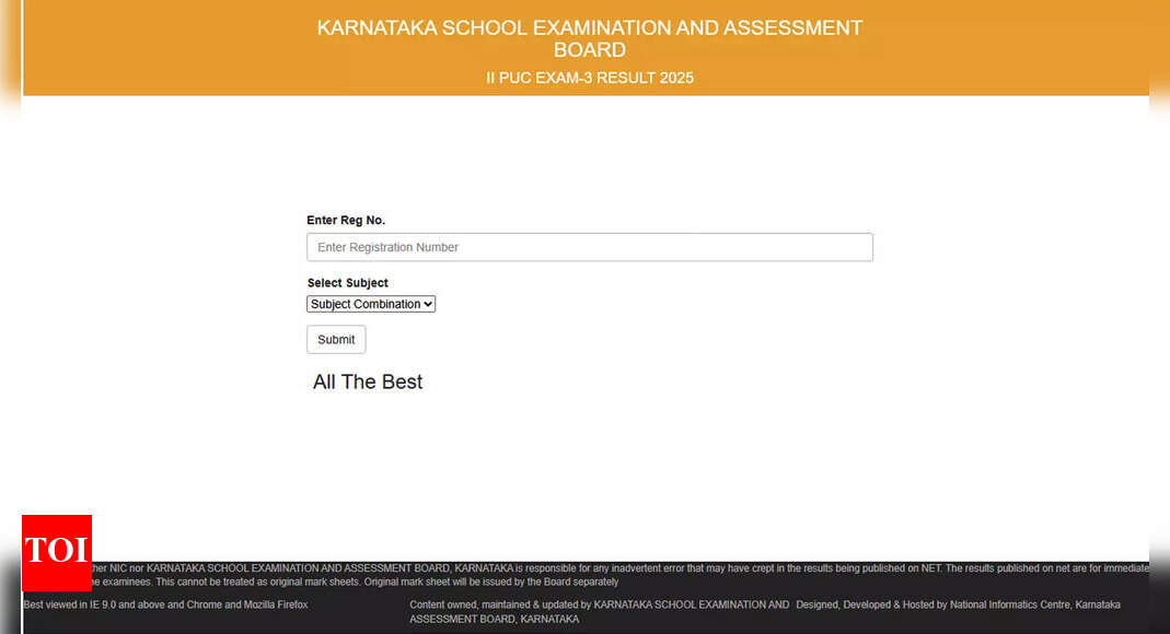 Karnataka 2nd PUC Exam 3 result 2025 declared, only 22% students pass: Direct link active at karresults.nic.in – Times of India