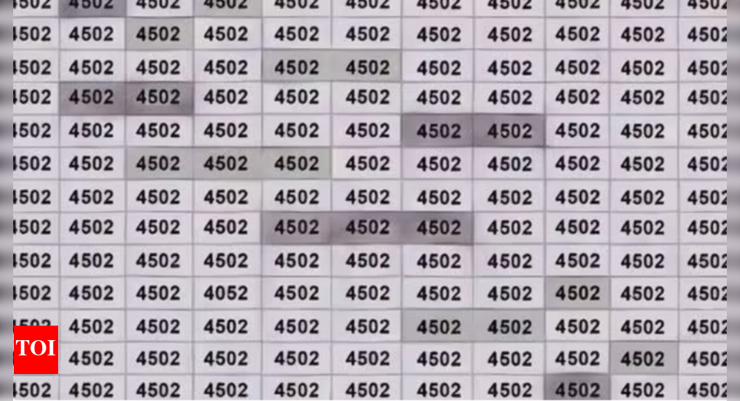Optical illusion: Spot the 4052 hidden amidst the 4502s