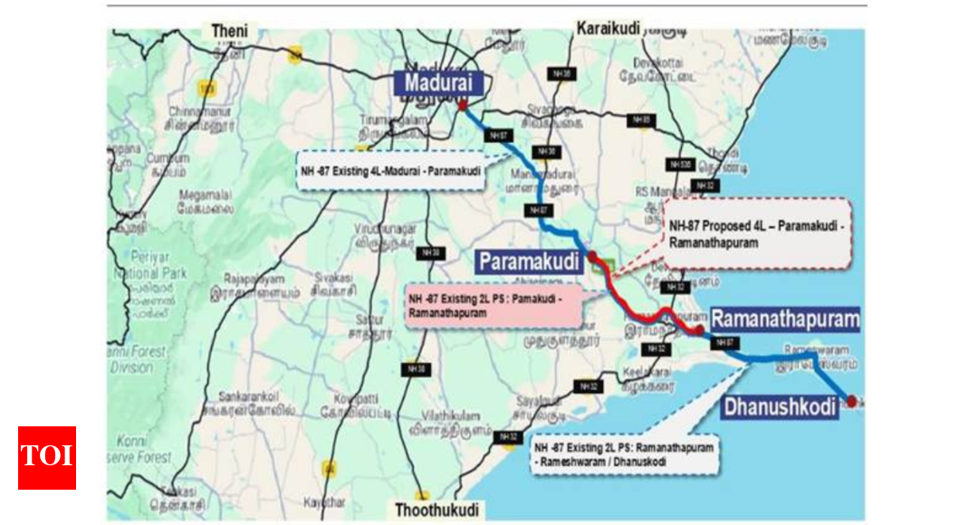 NH-87 expansion: Cabinet approves Rs 1,853 crore 4-lane highway, to connect Paramakudi and Ramanathapuram in Tamil Nadu