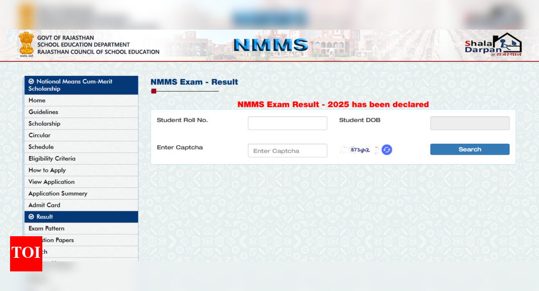 Rajasthan NMMS 2025 result declared at rajshaladarpan.rajasthan.gov.in: Direct link to download scorecards here