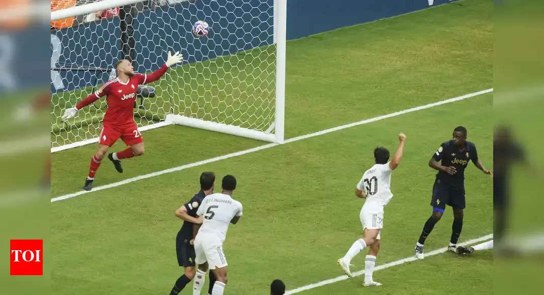 FIFA Club World Cup: Garcia’s header the difference as Real Madrid edge Juventus to book quarter-final spot | Football News – Times of India