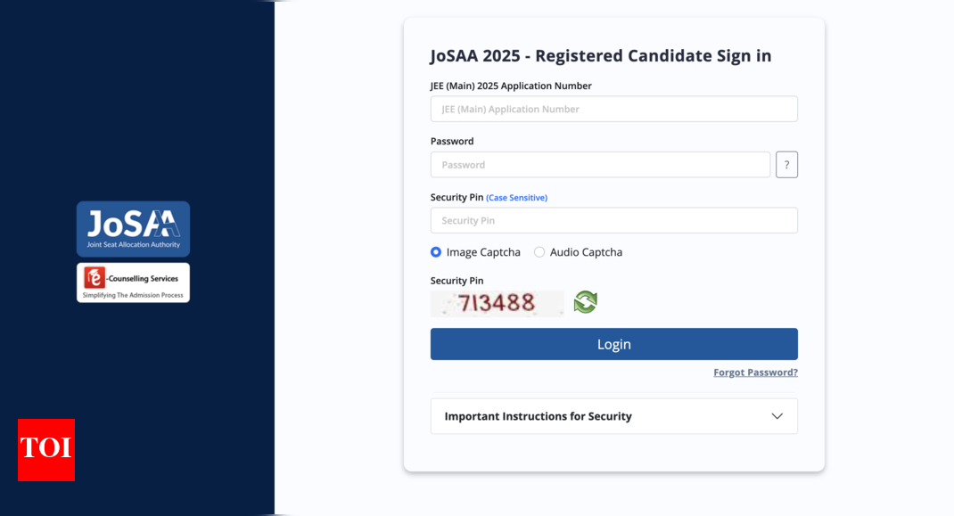 JoSAA 2025 Round 3 merit list released at josaa.nic.in; check direct link here