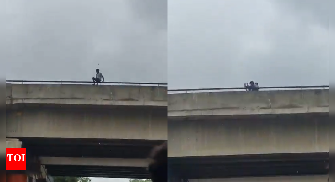 UP man tries to jump off flyover after wife refuses to return home; saved by cop