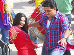 Abhishek, Prachi @ 'Bol Bachchan' shoot