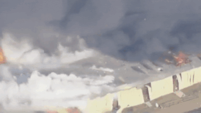  Moment firework factory blows up in California - 80 acres burn, skies turn grey