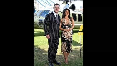 WWE’s John Cena spotted with Indian actor Priyanka Chopra during “Heads of State” promotions