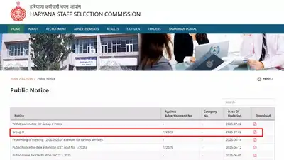 HSSC Group D result 2025 declared for 7,596 posts at hssc.gov.in; check merit list and cutoff marks