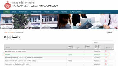 HSSC Group D result 2025 declared for 7,596 posts at hssc.gov.in; check merit list and cutoff marks