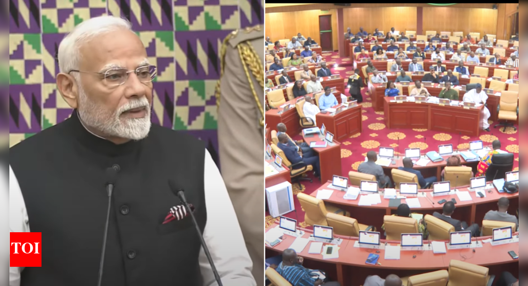 Watch: PM Modi mentions India has 2,500 parties in Ghana Parliament. Then this happens