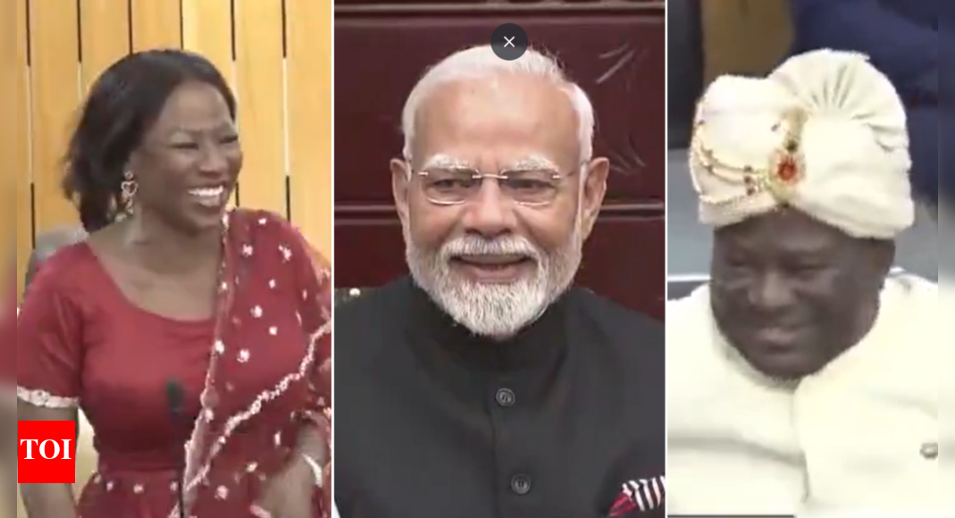 Watch: Ghana MPs honour PM Modi by donning Indian attire; wear pagdi and bandhgala suit to parliament