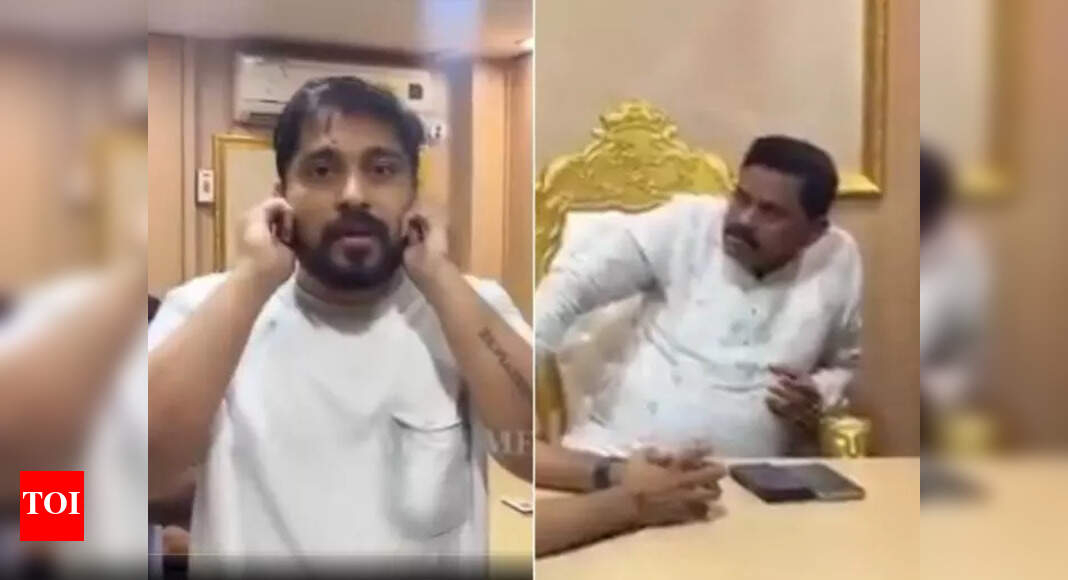 Caught on camera: Traders slapped, forced to apologise for not speaking Marathi at Sena UBT office in Thane