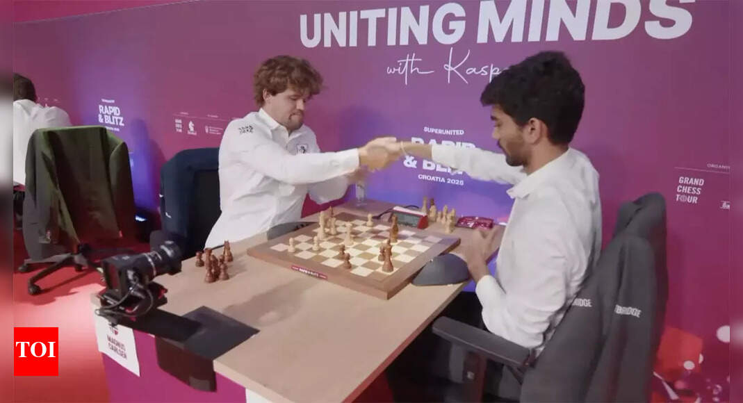 SuperUnited Rapid 2025: D Gukesh stuns World No. 1 Magnus Carlsen