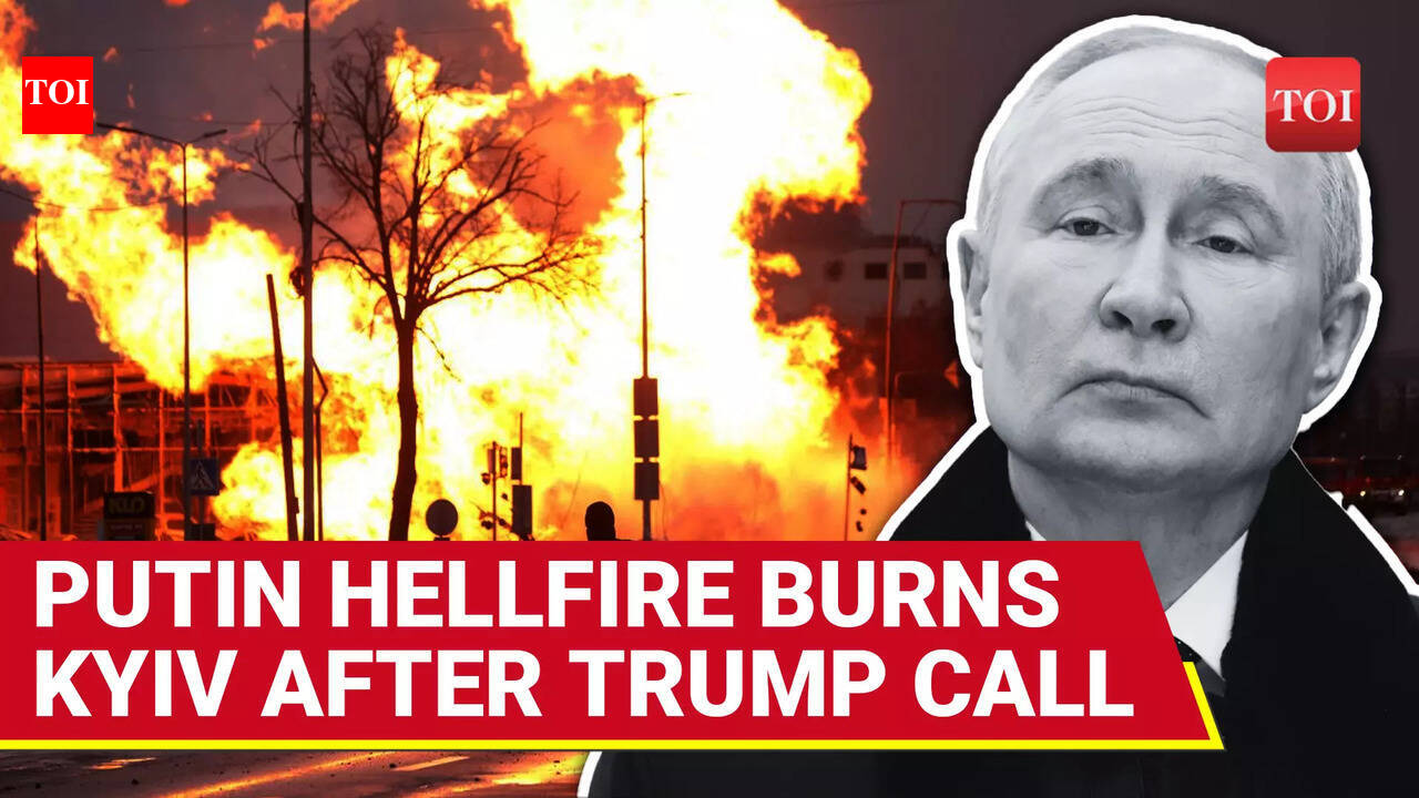 Russia Launches Heavy Air Attack On Kyiv After Putin-Trump Call | Drone ...