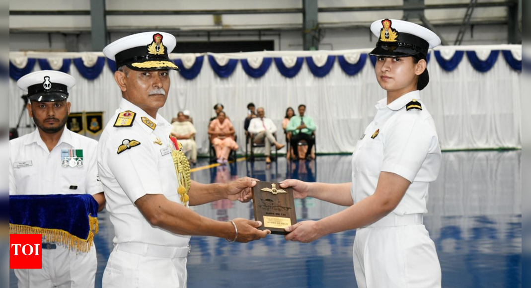 First woman fighter pilot in Navy: Sub Lt Aastha Poonia marks milestone in Indian Naval Aviation; receives ‘Wings of Gold’ with Lt Atul Kumar Dhull