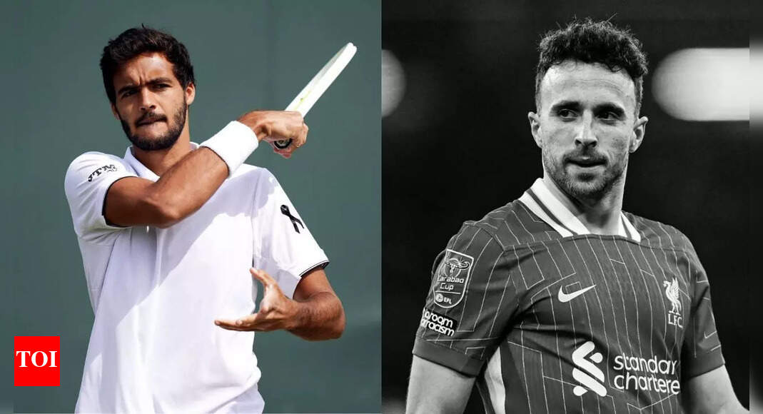 Francisco Cabral sports black ribbon in tribute to Diogo Jota as Wimbledon relaxes strict rule