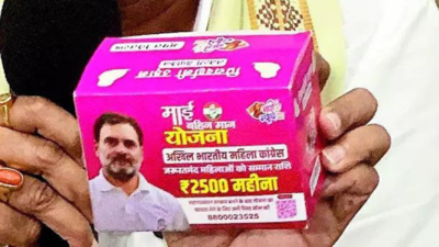 Free sanitary pad packs with Rahul Gandhi's pic stir Bihar poll row