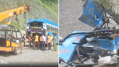 J&K: 36 Amarnath pilgrims injured as five buses collide in Ramban; 10  discharged | India News - Times of India