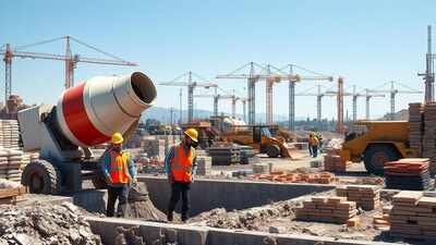 This is an AI-generated image, used for representational purposes only. Cement demand FY26: Real estate push, PMAY likely to sustain cement demand growth - Report