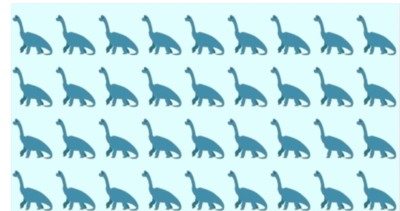 Optical illusion: Can you spot the "different" dinosaur in under 10 seconds?