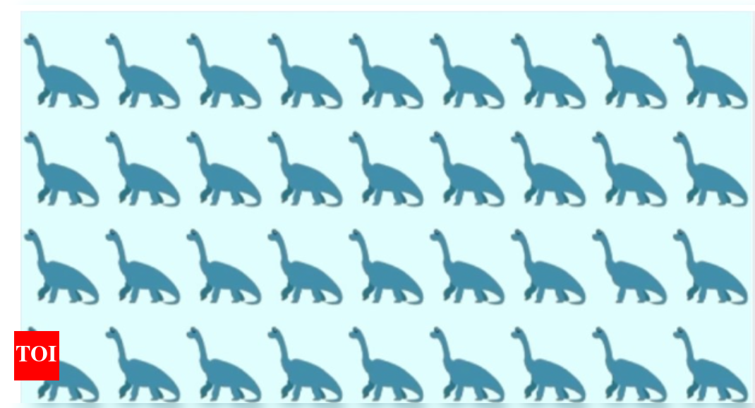 Optical illusion: Can you spot the "different" dinosaur in under 10 seconds?