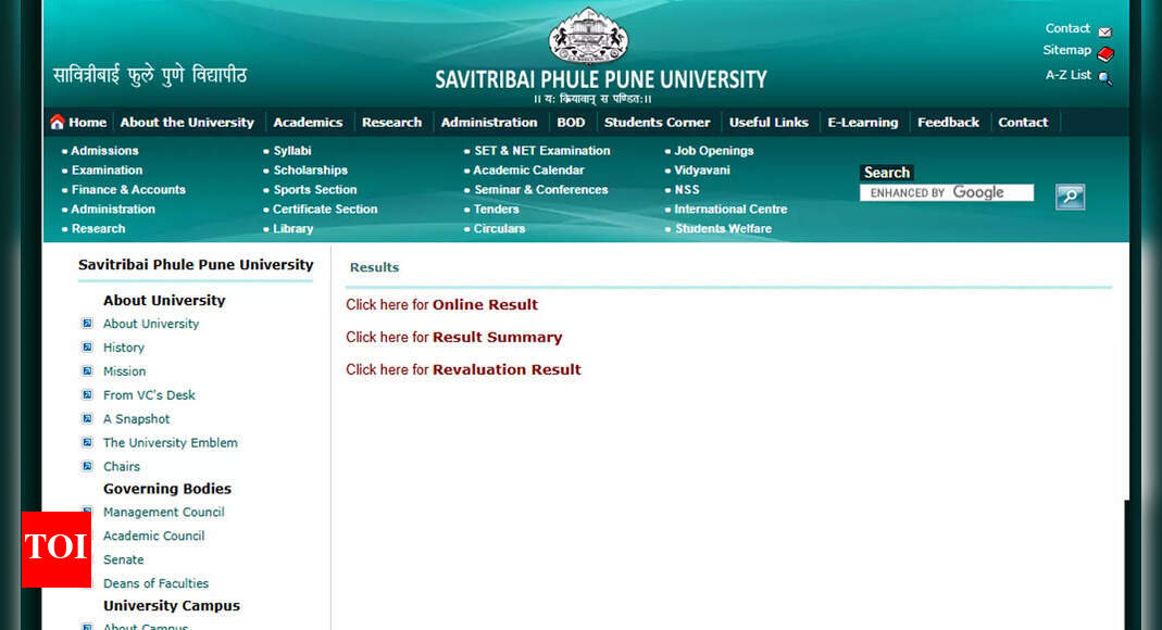 SPPU BEd General and other results 2025 released at unipune.ac.in; check direct link here