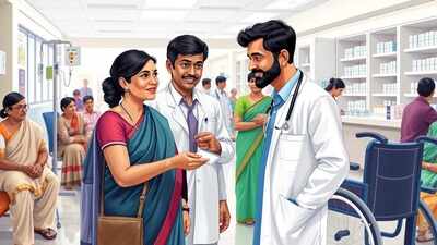 This is an AI-generated image, used for representational purposes only. Pharma sector: Firms to clock 11% sales, EBITDA growth in Q1FY26; hospitals, diagnostics segments to outperform