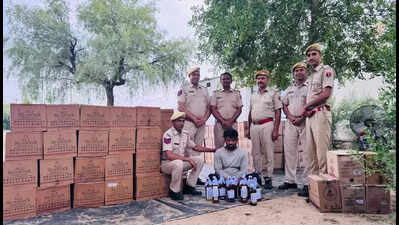 Illegal alcohol seized, one held in Churu