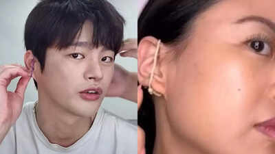  Using rubber band on ears can depuff face