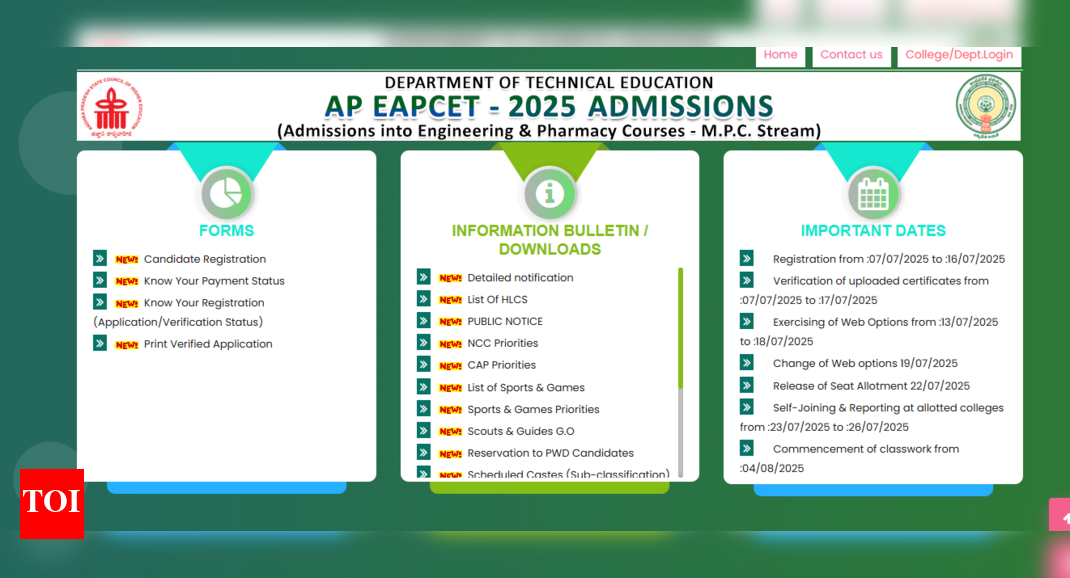 AP EAMCET counselling 2025 registration window opens: Check direct link and other details to apply here