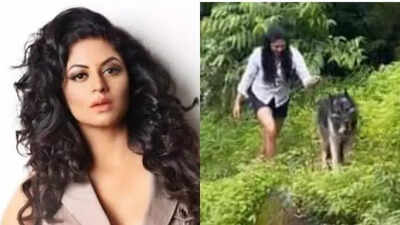Kavita Kaushik shares horrid experience of almost losing her dog in a waterfall; jumps into the water to rescue the pet