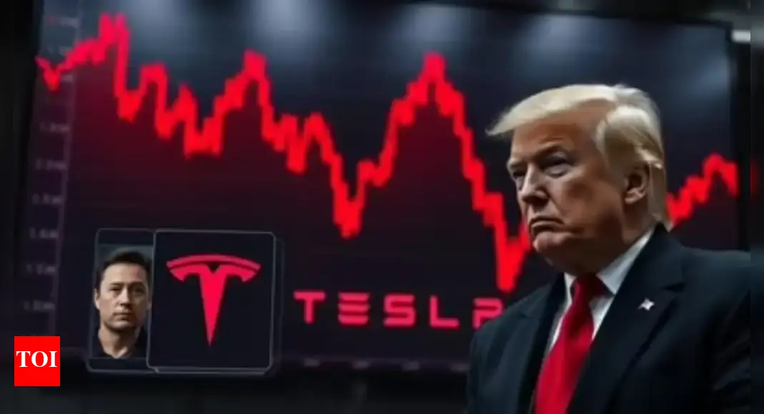 Elon Musk’s new party spooks investors: Tesla shares fall 7% as political move revives Donald Trump feud; stock slumps 35% since December peak