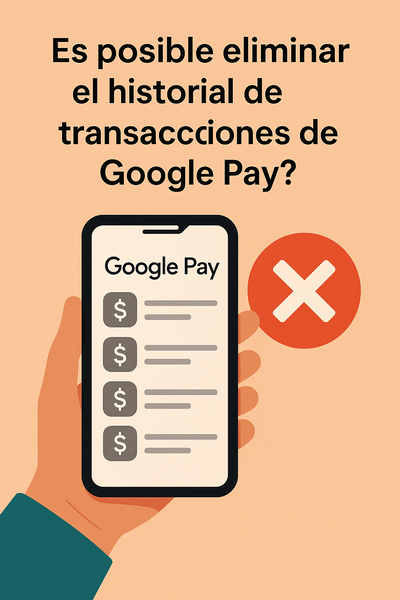 ¿Es posible eliminar el historial de transacciones de Google Pay?