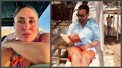 Kareena Kapoor clicks Saif Ali Khan lost in a book during their stylish London getaway - See photos