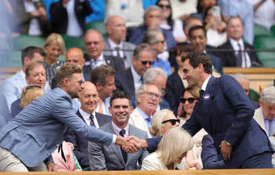 Rare! England batter Joe Root meets tennis legend Roger Federer, James Anderson also in attendance - Watch