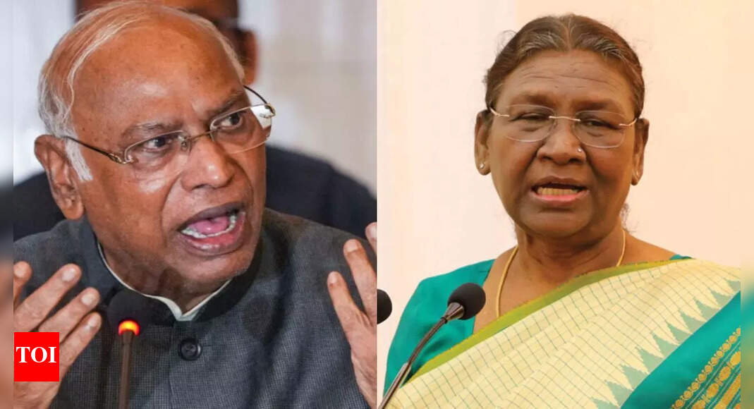 BJP demands apology from Mallikarjun Kharge for ‘objectionable’ remarks against President Droupadi Murmu and Ramnath Kovind; Congress defends statement