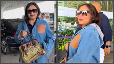Rani Mukerji makes a style statement at airport with a luxury bag worth a whopping Rs 10 lakh - WATCH video