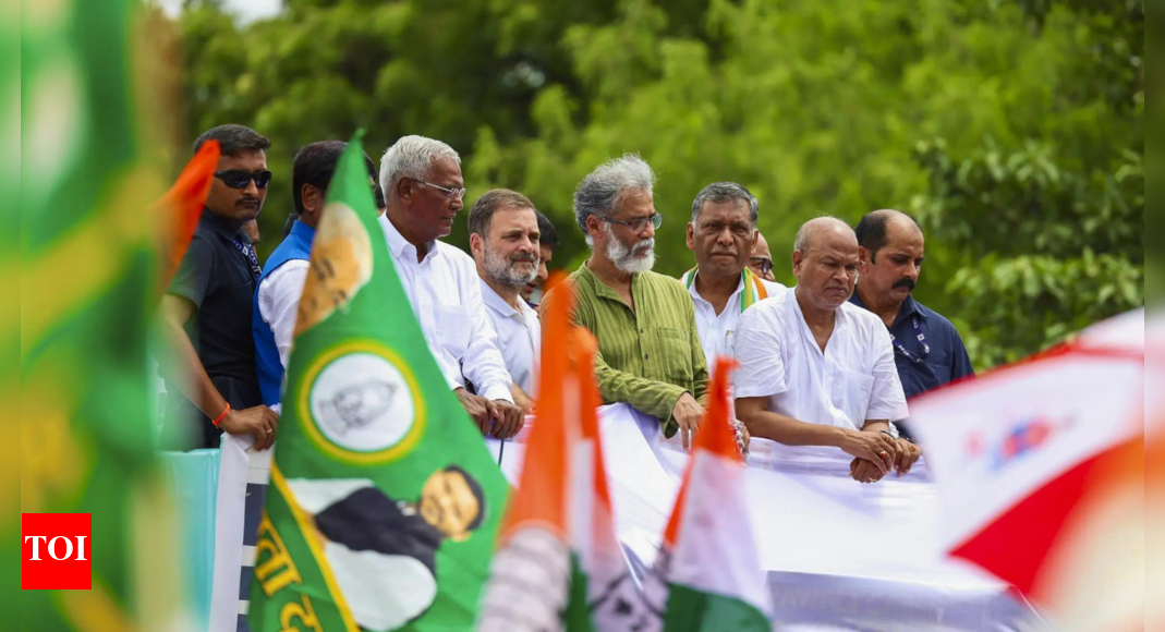 'Bihar Bandh': Rahul , Tejashwi lead Mahagathbandhan protest over EC’s voter roll move;