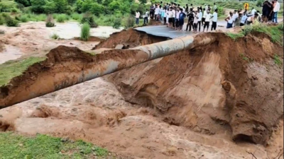  New road vanishes in rain days before inauguration in Rajasthan; villagers cry foul