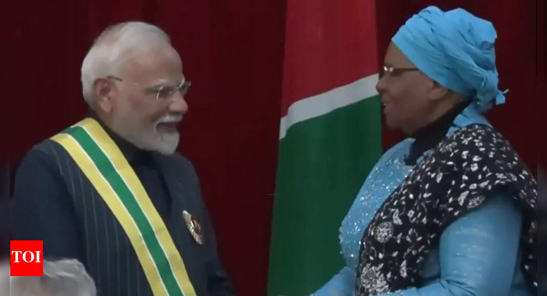 Namibia visit: PM Modi gets country’s highest honour, signs 4 agreements to strengthen bilateral ties
