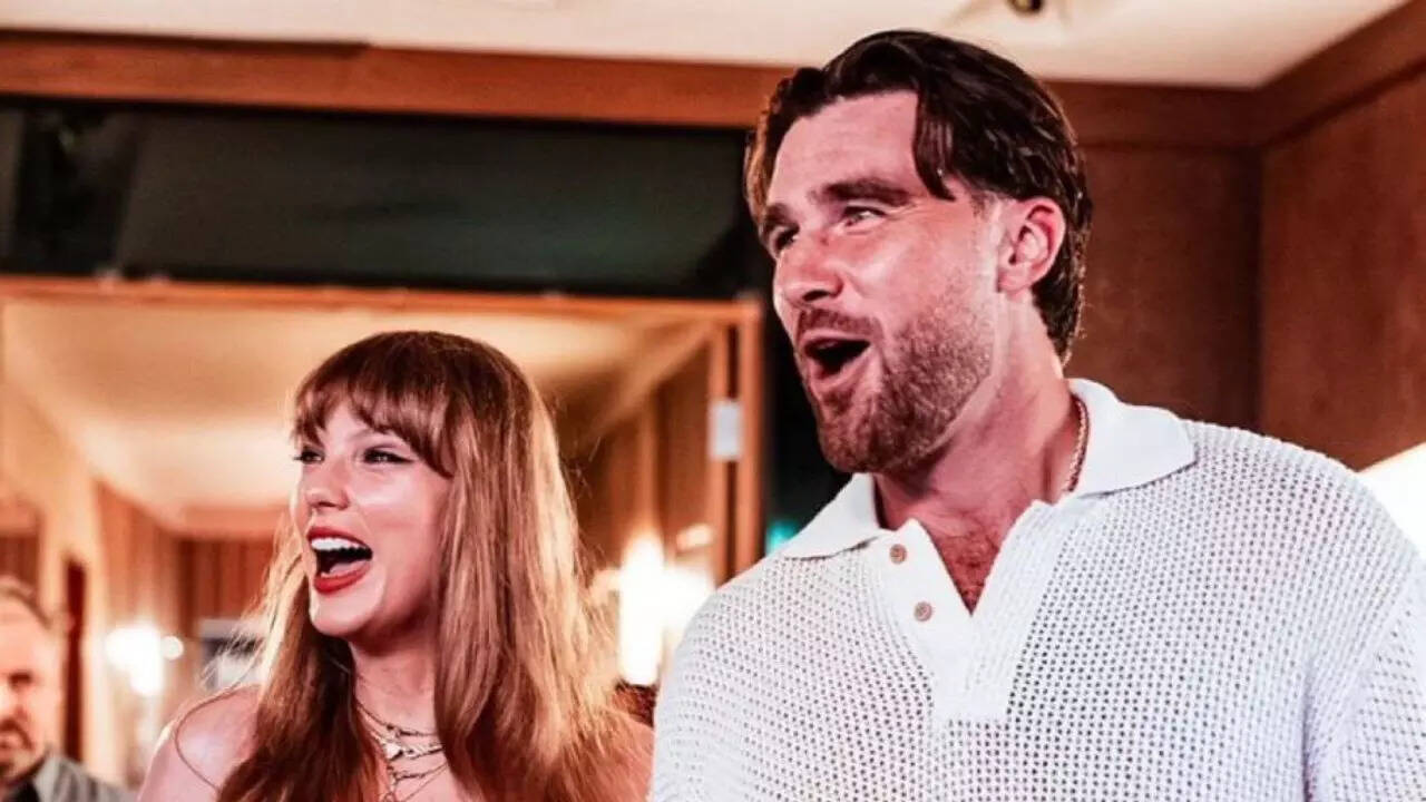 Fans spot Travis Kelce's hidden tribute to Taylor Swift during latest 'New  Heights' episode | NFL News - Times of India