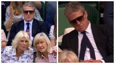  Hugh Grant TROLLED for falling asleep behind Queen Camilla in Royal box during Novak Djokovic match