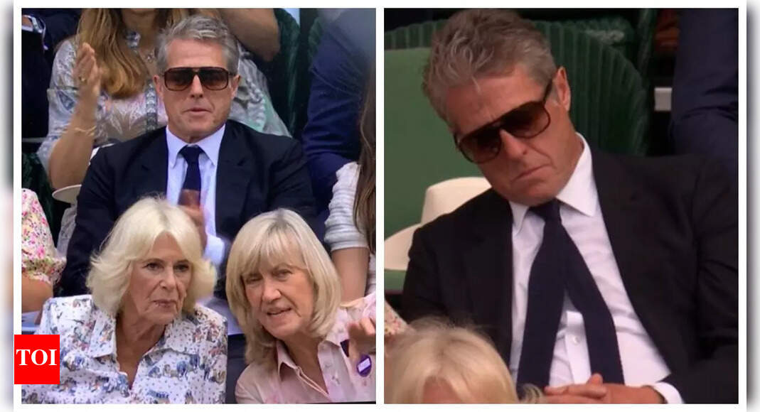 Wimbledon: Hugh Grant TROLLED for falling asleep behind Queen Camilla in Royal box during Novak Djokovic match