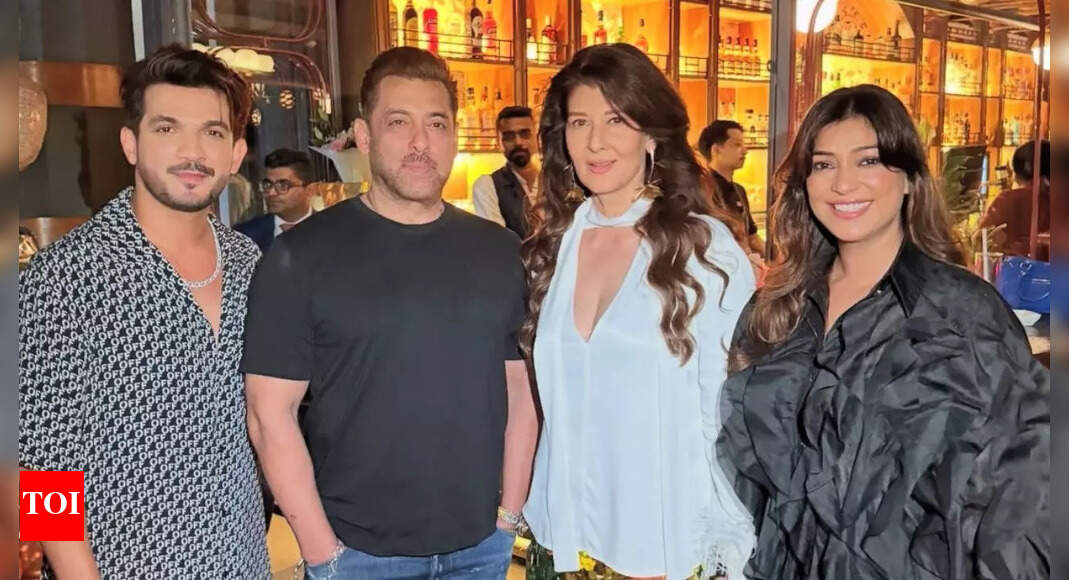 Arjun Bijlani gives a glimpse into Sangeeta Bijlani’s lavish birthday bash; Salman Khan makes an appearance amid tight security