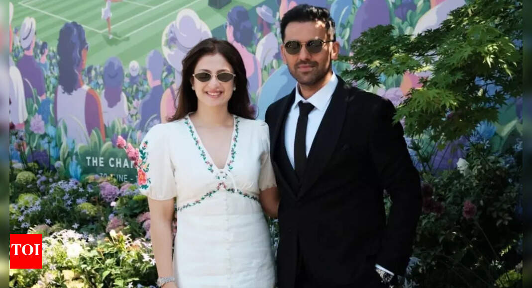 Cricketer Deepak Chahar and wife Jaya Bhardwaj serve style at Wimbledon 2025 | – Times of India